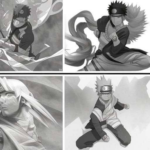 Detailed Pencil Sketches of Naruto