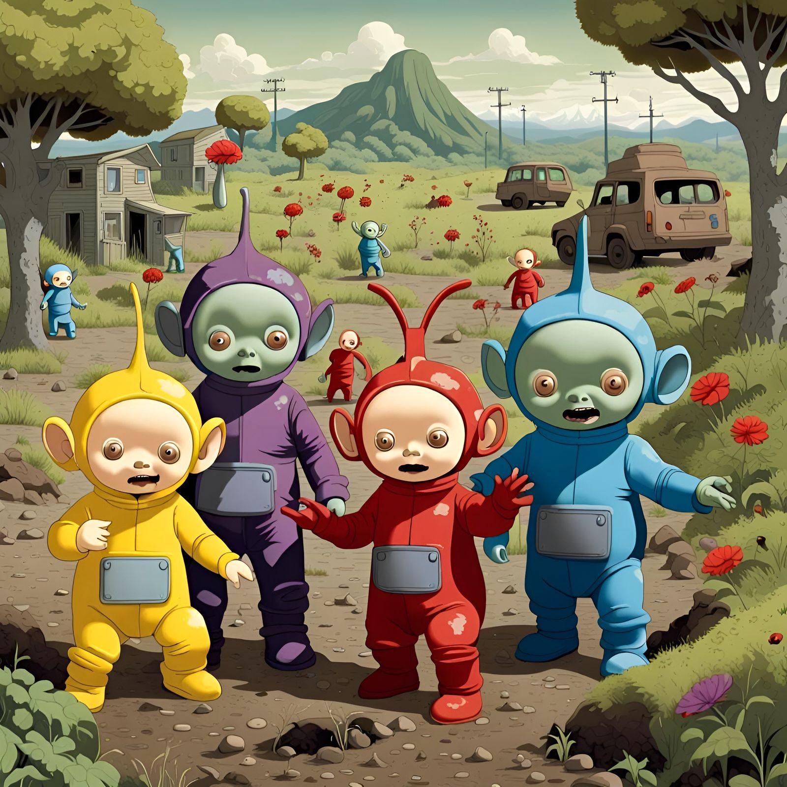 Zombie Teletubbies in Post-Apocalyptic Wonderland