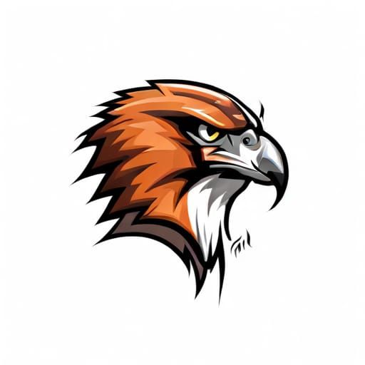 Graffiti Hawk Mascot Logo for T-Shirt Printing