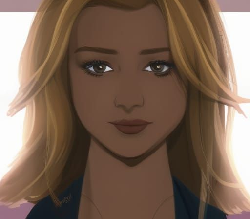 Portrait of a Beautiful Woman with Flowing Hair