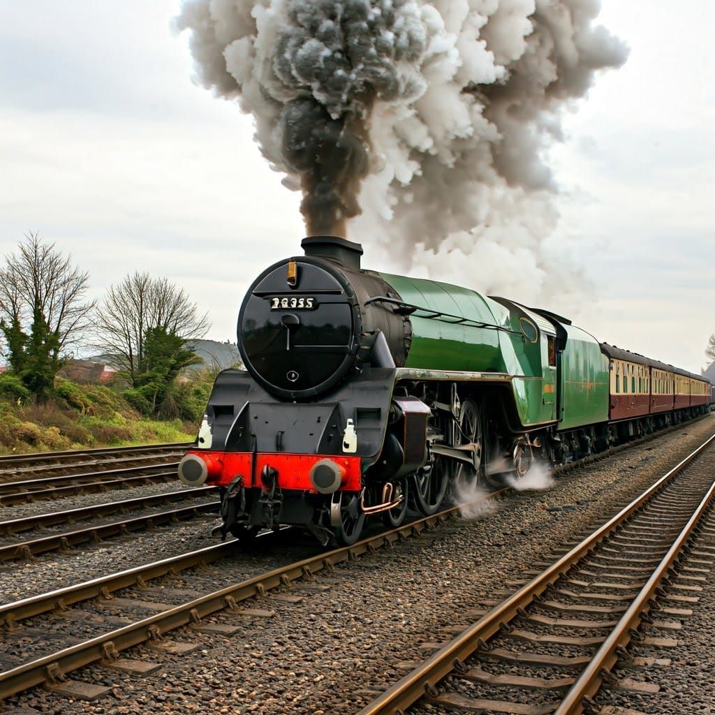 Teletubby Trapped by Vintage Steam Locomotive in Industrial ...