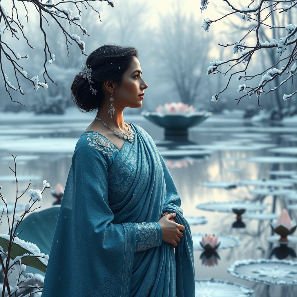 Devdasi dreams beneath a blanket of snow