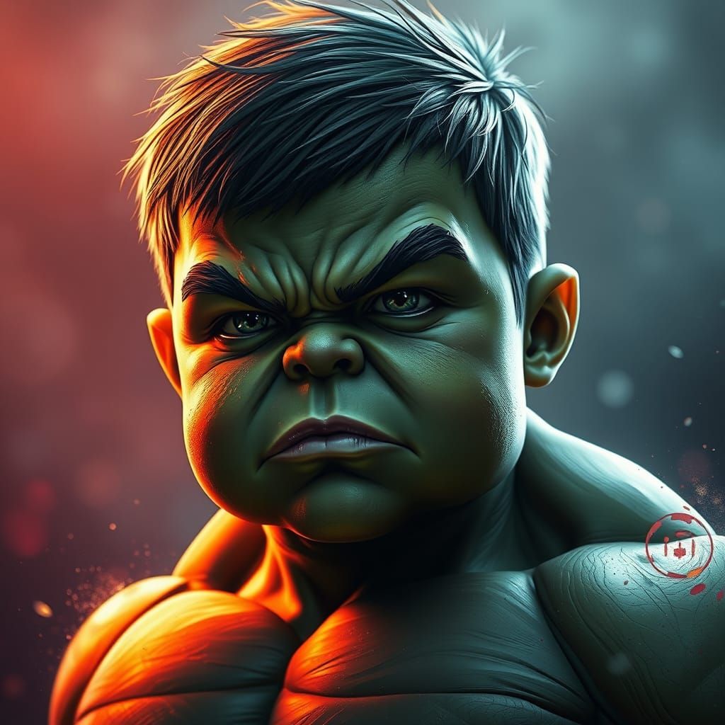 Baby Hulk in Dynamic Lighting Concept Art