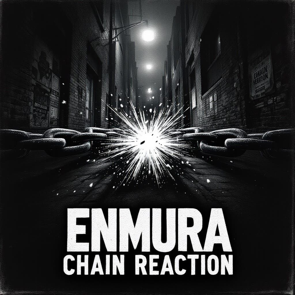 Chaotic NYHC Album Cover with Shattering Metal Links