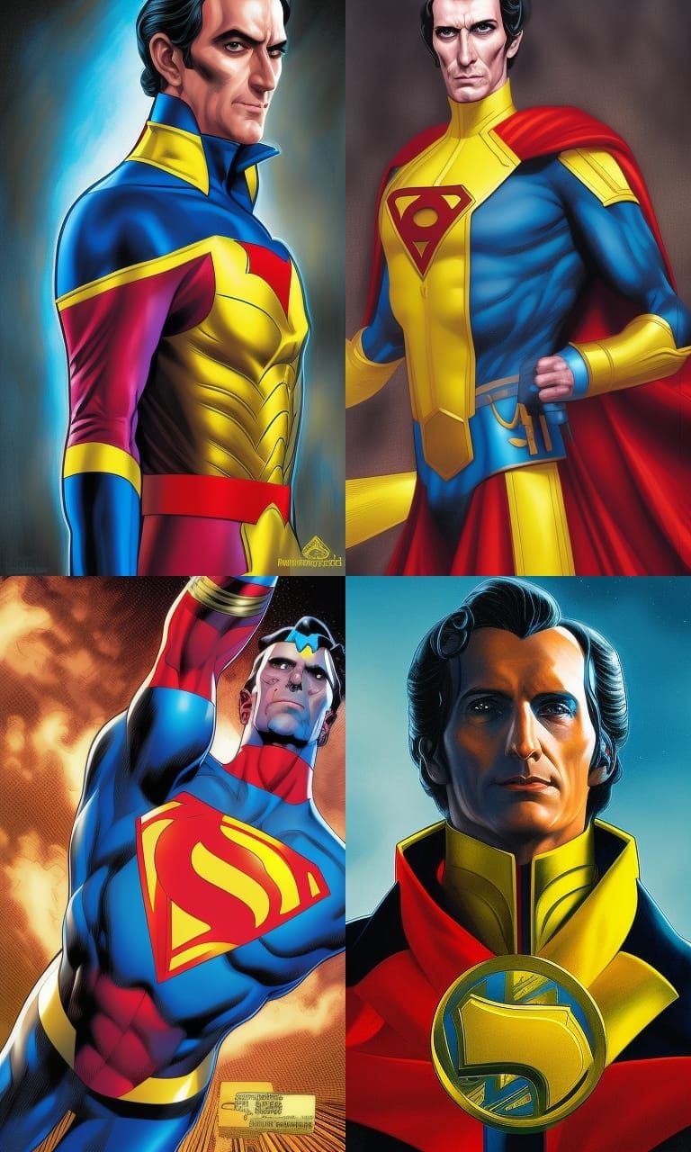Simon Bolivar as Superhero in Cinematic Comic Art