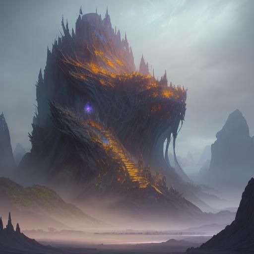 Fantastical Smiling Face in Deep Color