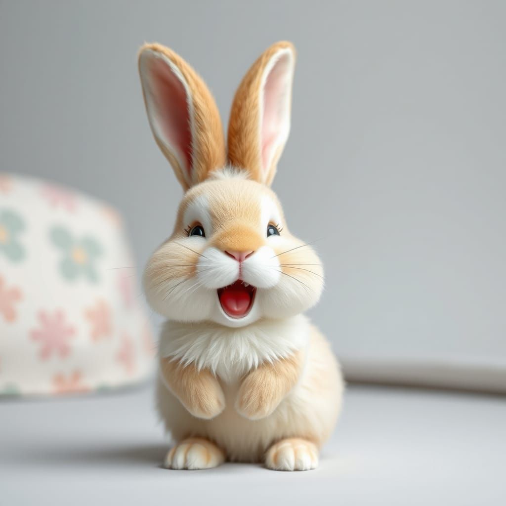 Laughing Bunny, Ultra-Realistic 8k Resolution