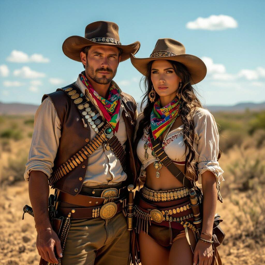 Cangaceiro Couple in Arid Caatinga