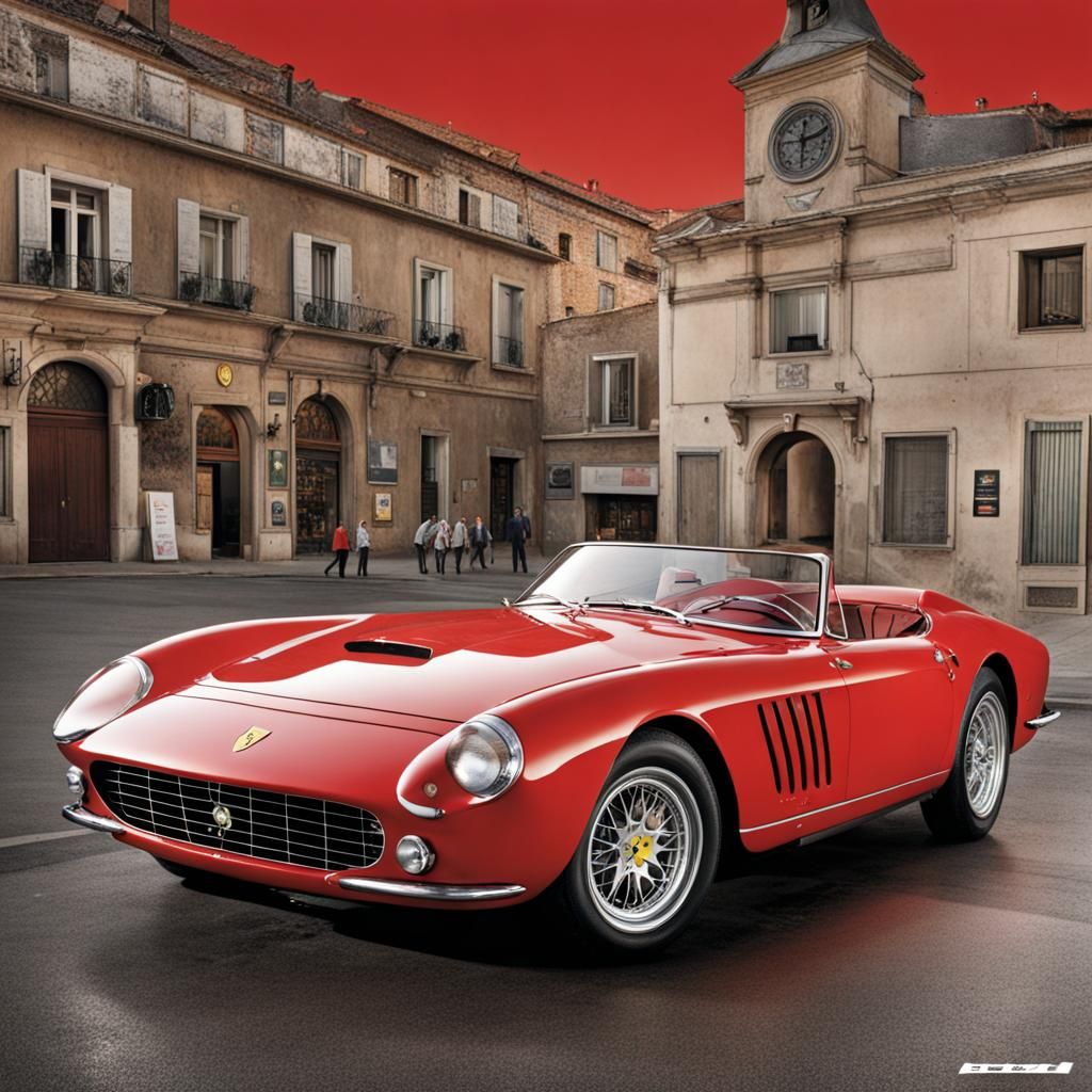 Ferrari Advertisement in a Digital Style