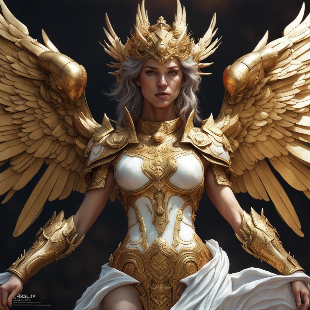 Golden White Archangel Goddess