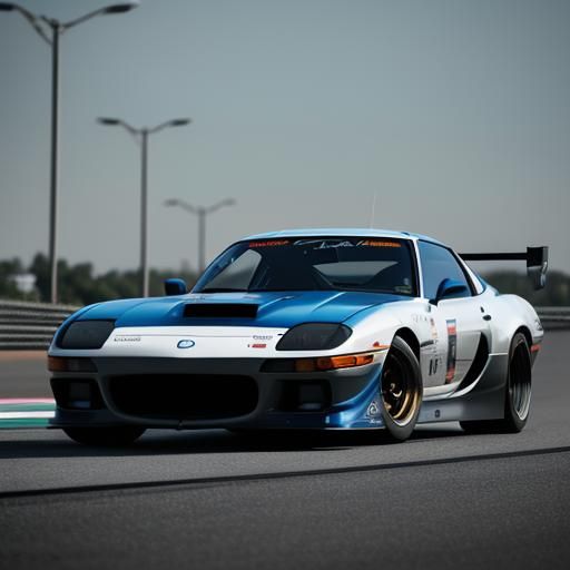 Hyper-Realistic Street Racing Photography with Mazda RX7s