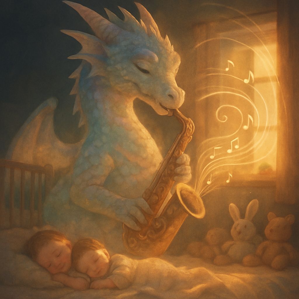 Dragon's Lullaby: A Magical Double Exposure Image