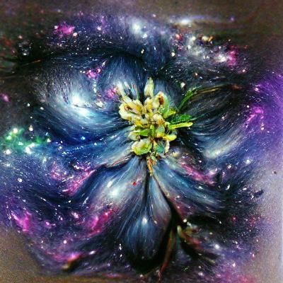 Beautiful Galaxy Flower Art