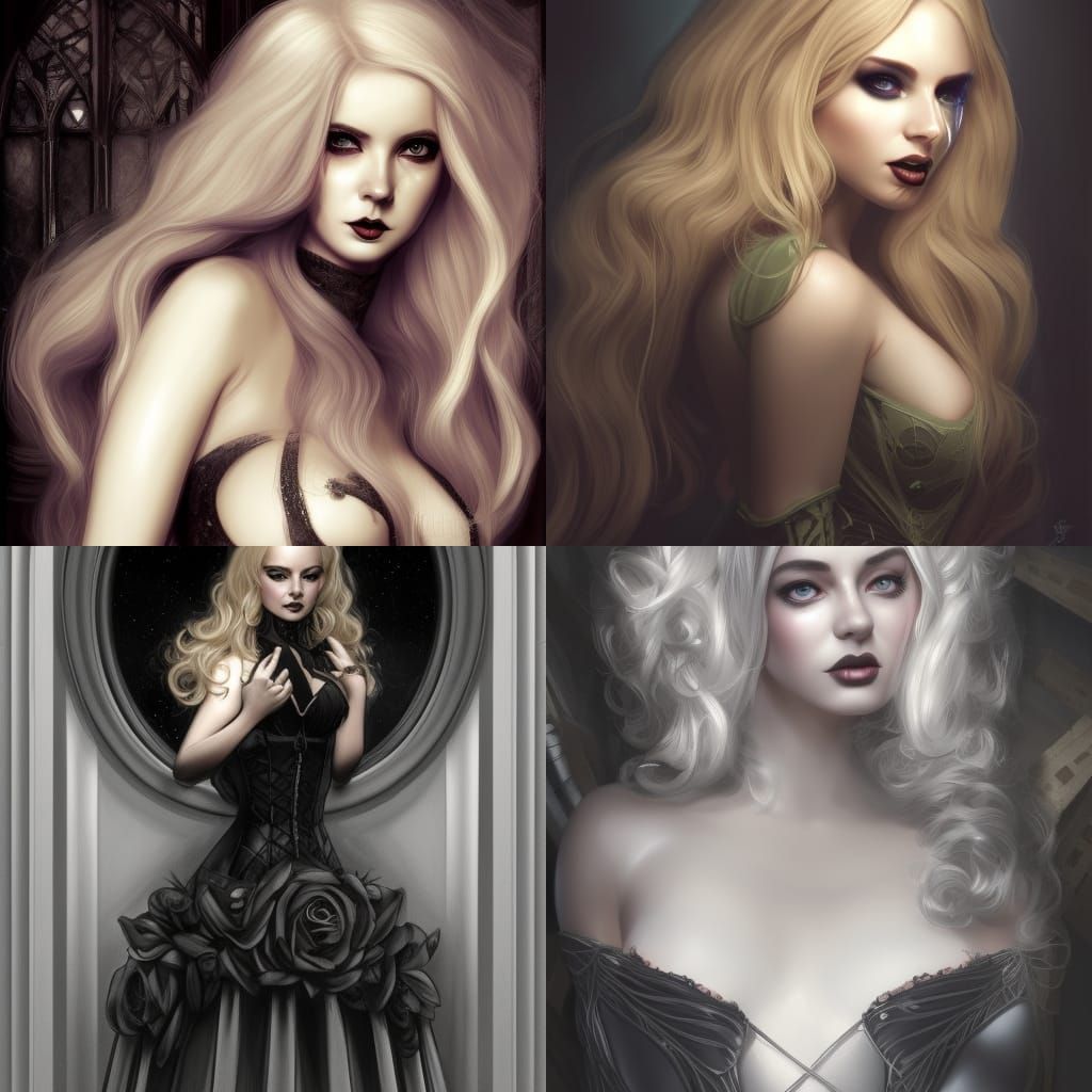 Gothic Catgirl Portrait in Latex and Victorian Gown