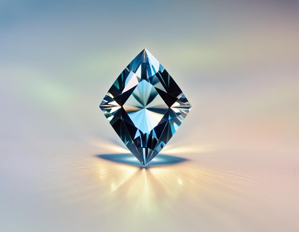 Faceted Gemstone in Stellar Field