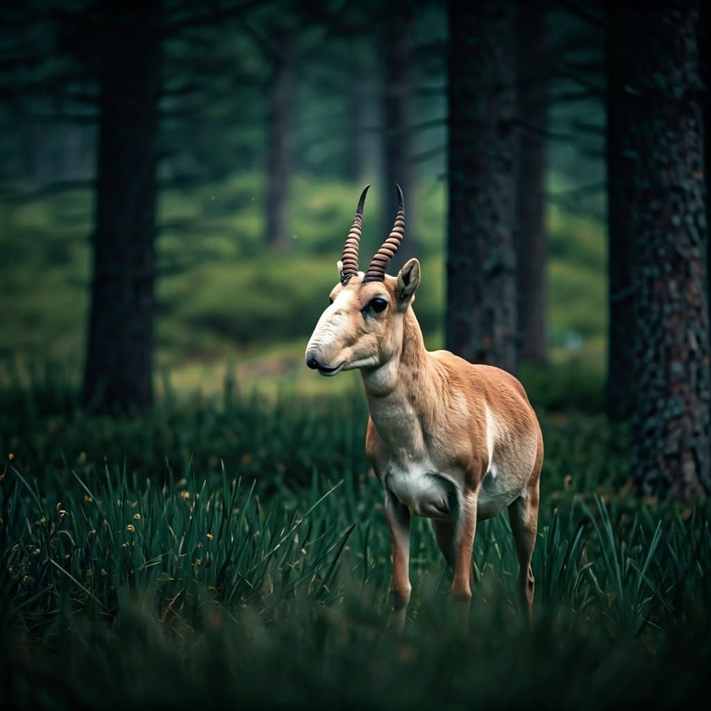 Saiga in the taiga