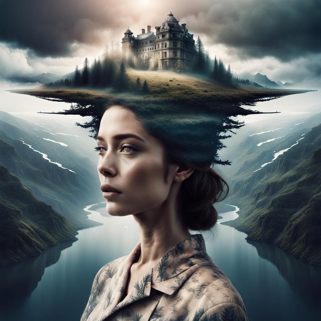 Stunning Double Exposure Portrait and Landscape Fusion