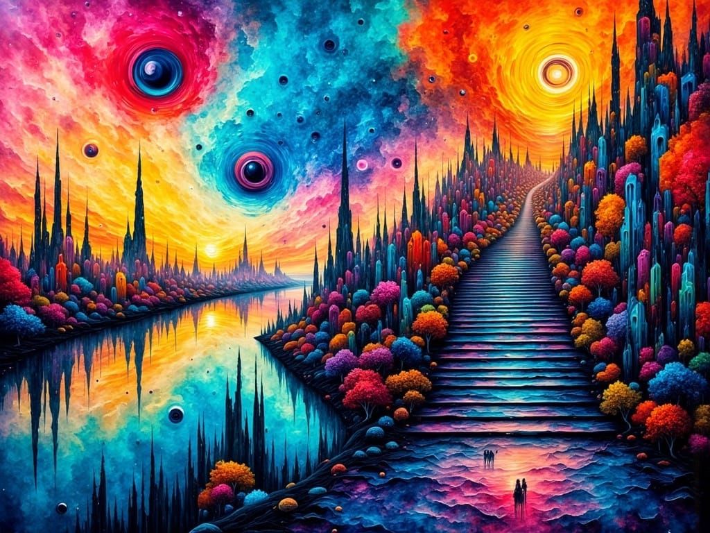 Dreamlike Mental Landscape in Op Art and Abstract Expression...