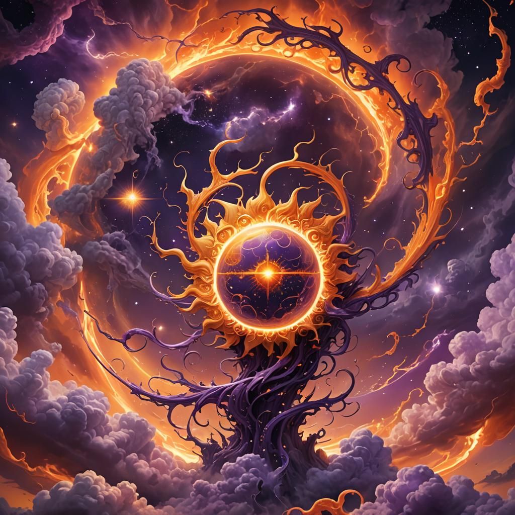 Celestial Cancer Sun in Fantasy Concept Art