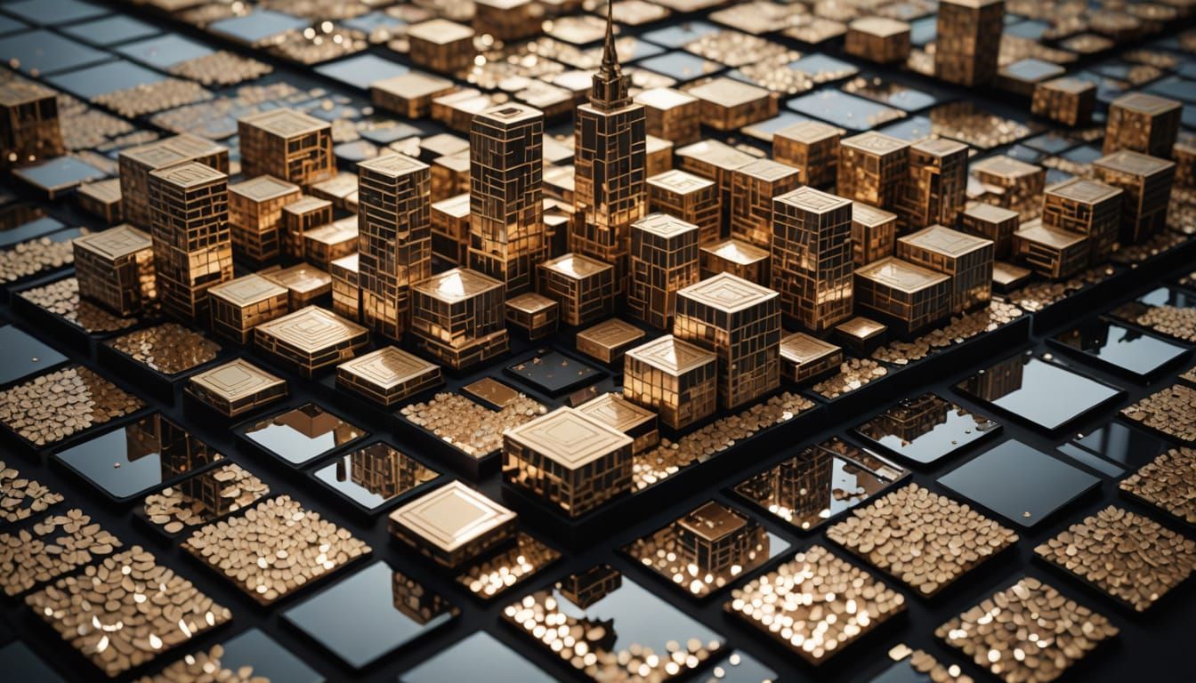 Shimmering Metropolis of Iridescent Jewels