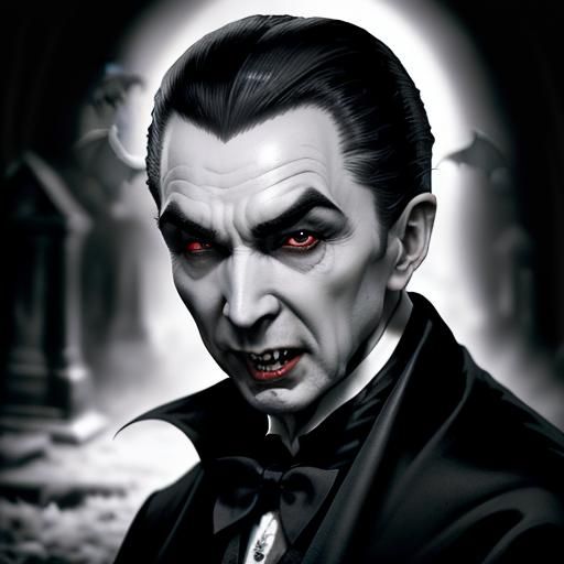 Bela Lugosi as Dracula in Monochrome