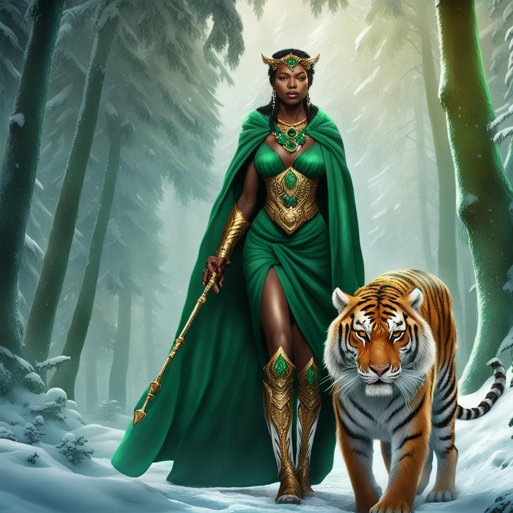 Siberian Tiger Goddess Protector of the Forest