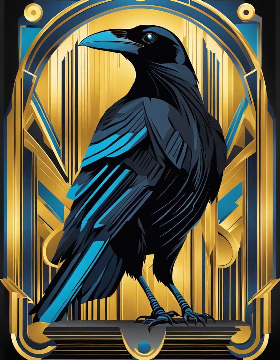 Raven, Art Deco style