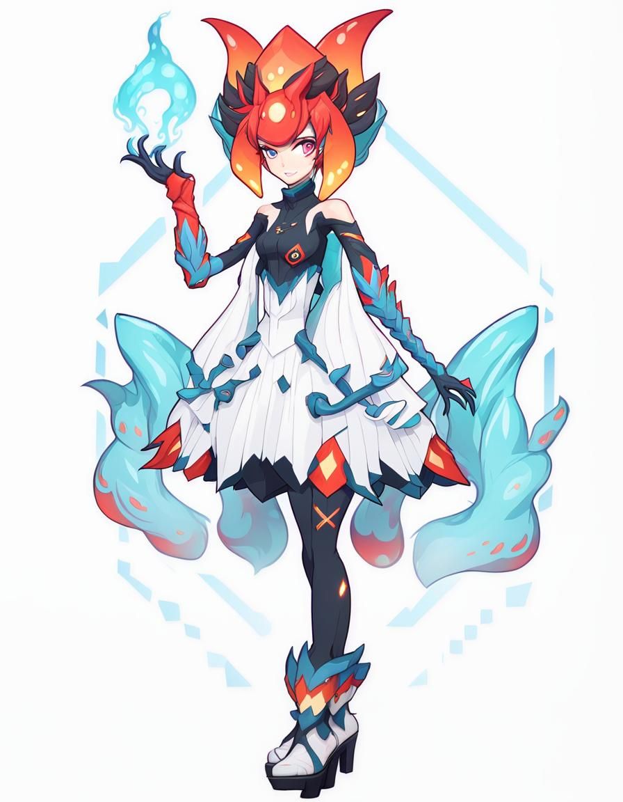 Monster Girl with Tentacle in 'Hot Girl' Style