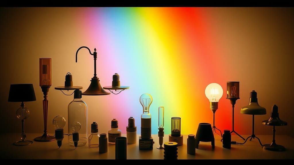 Dramatic Still Life of Light Spectra on Film