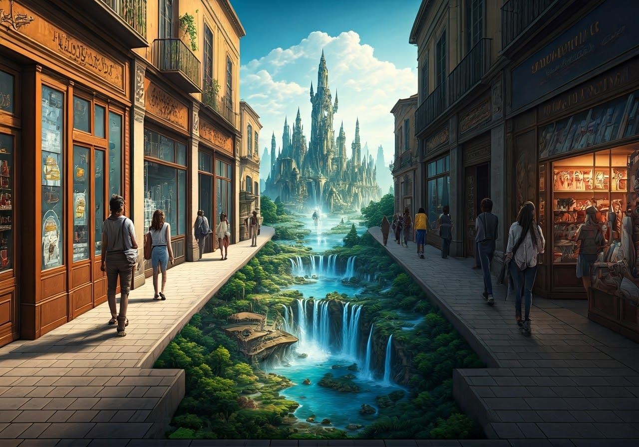 Optical Illusion Street Art: Fantasy Kingdom
