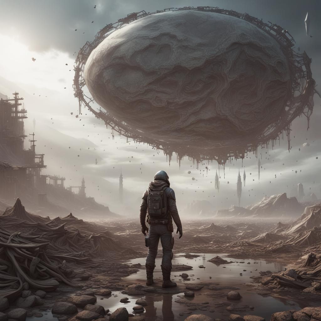 And the individual passed his hand in front of him, space-time began to distort.