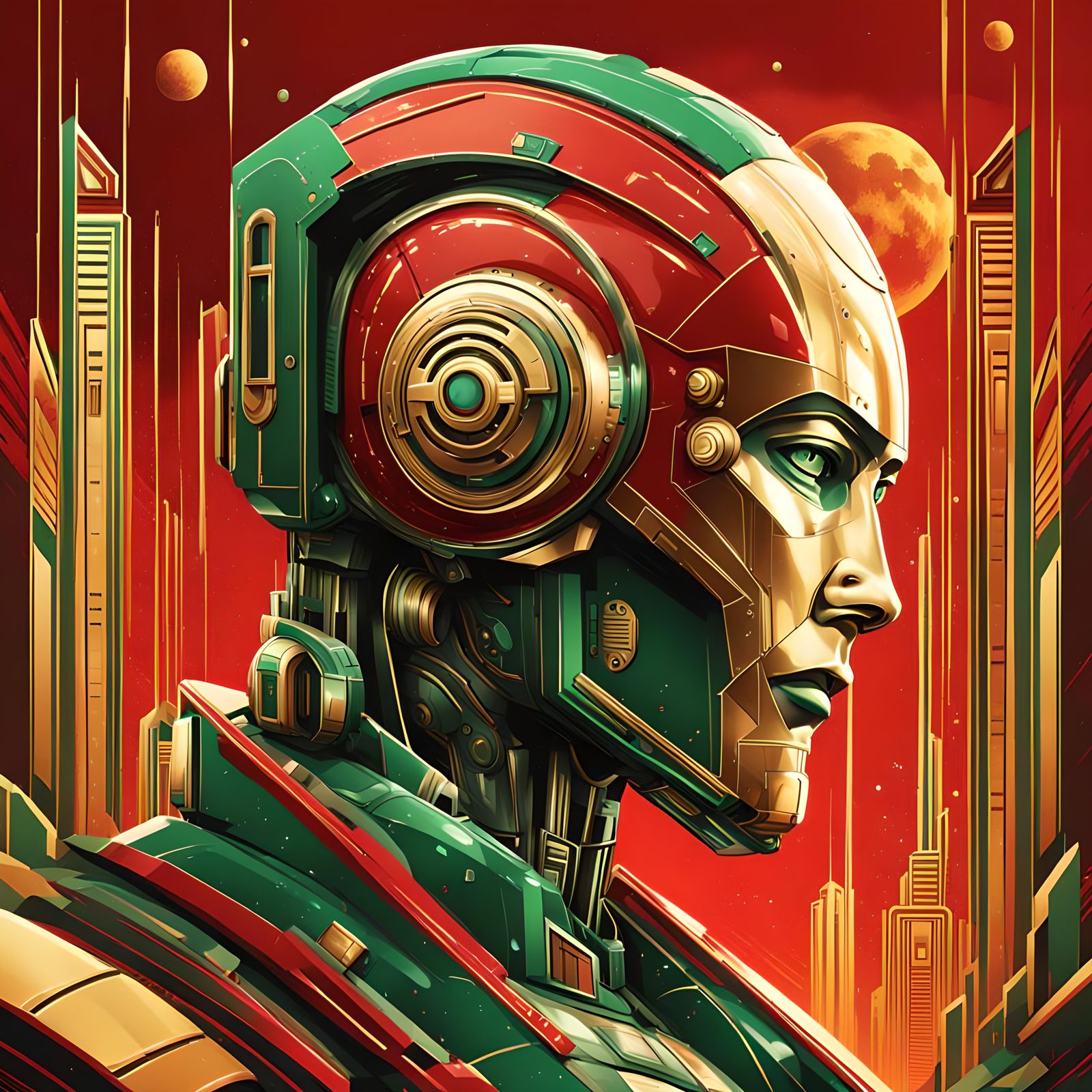 Art Deco Robot Poster in Metropolis