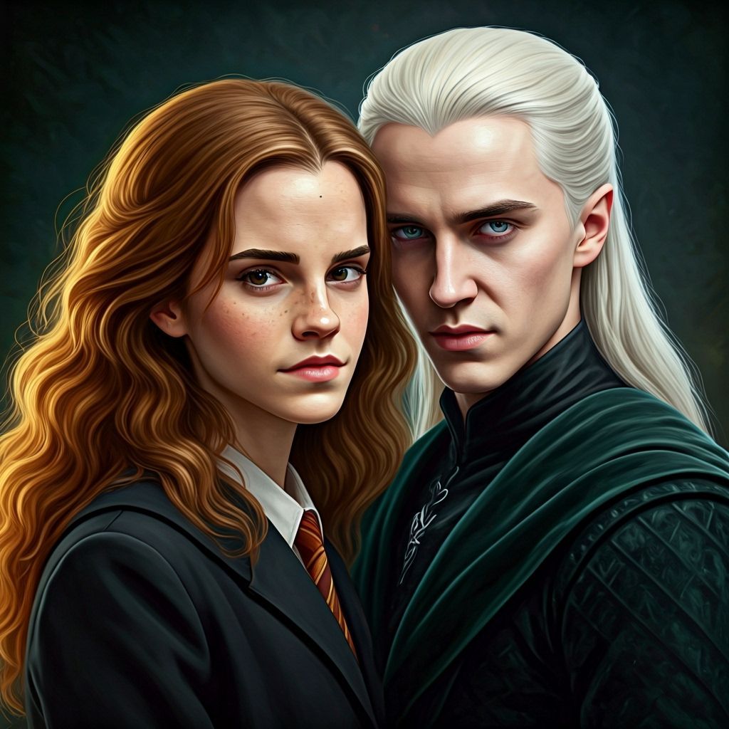 Portrait of a Loving Couple in Fantasy Style