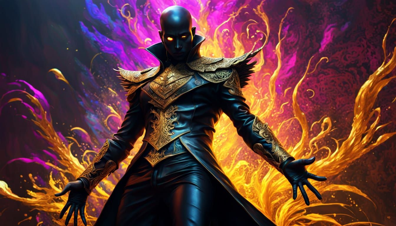 Fantasy Figure in Golden Light