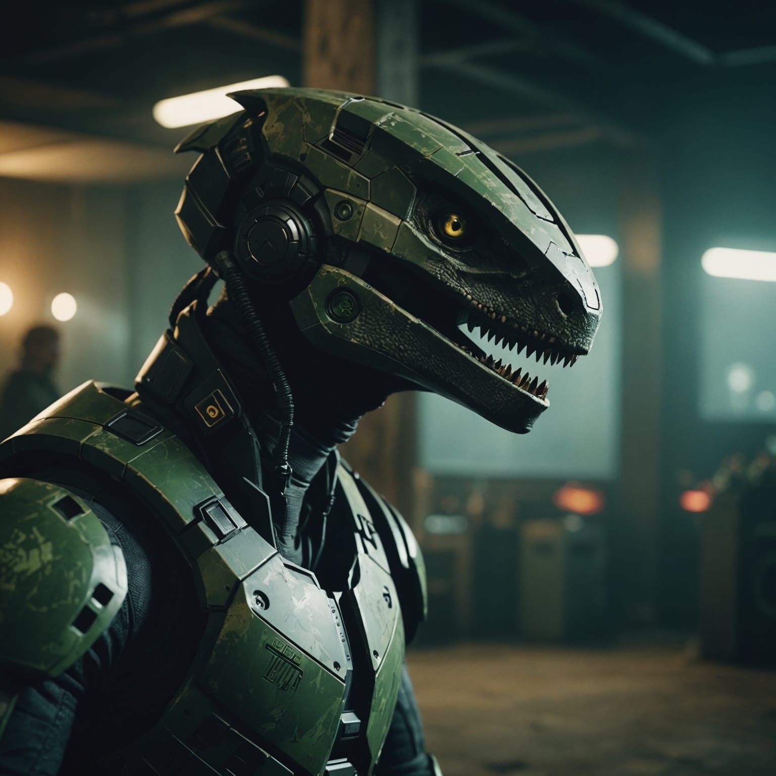 Cinematic XBOX Film Still with Film Grain