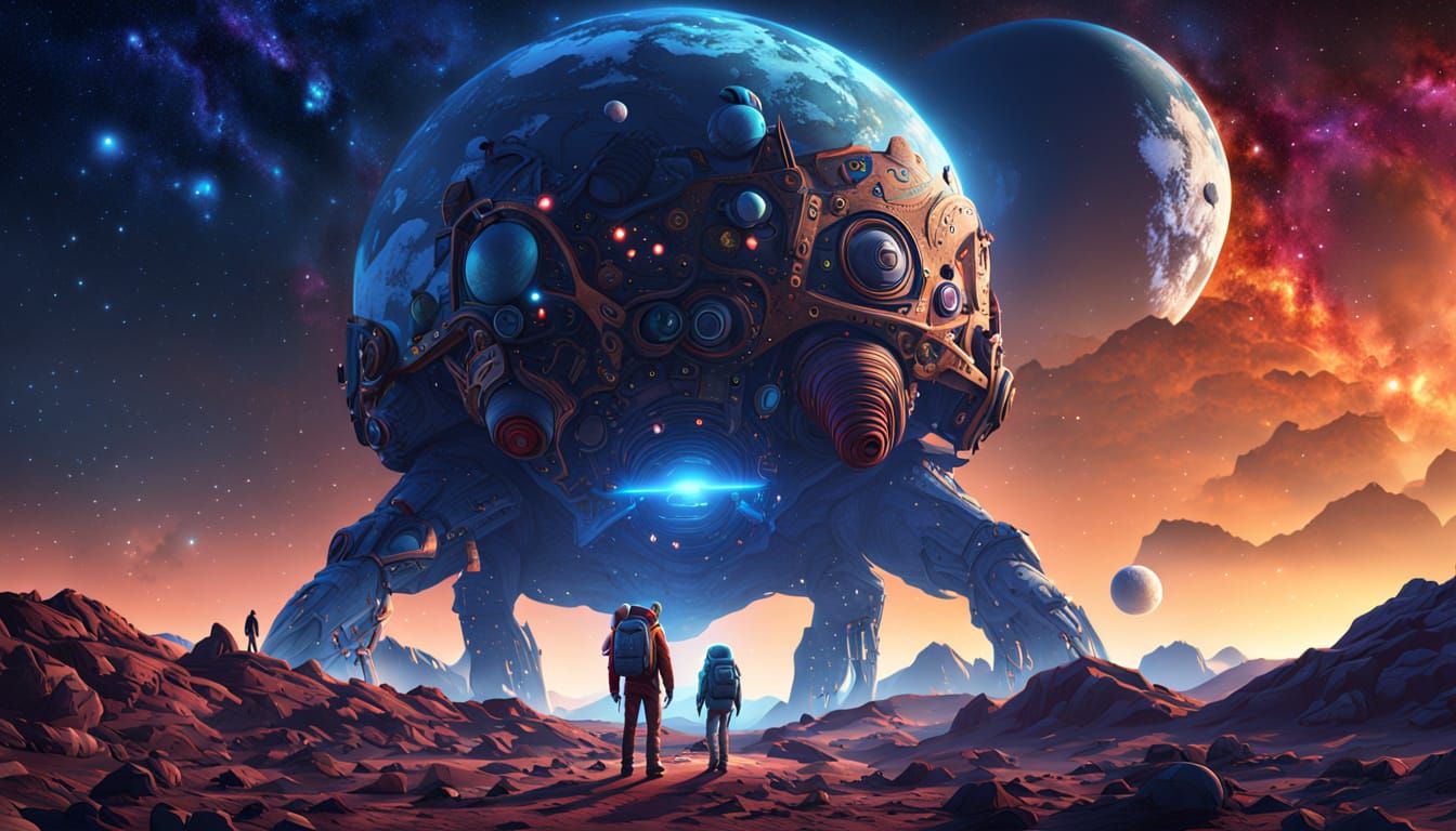 Alien Encounter on a Distant Planet