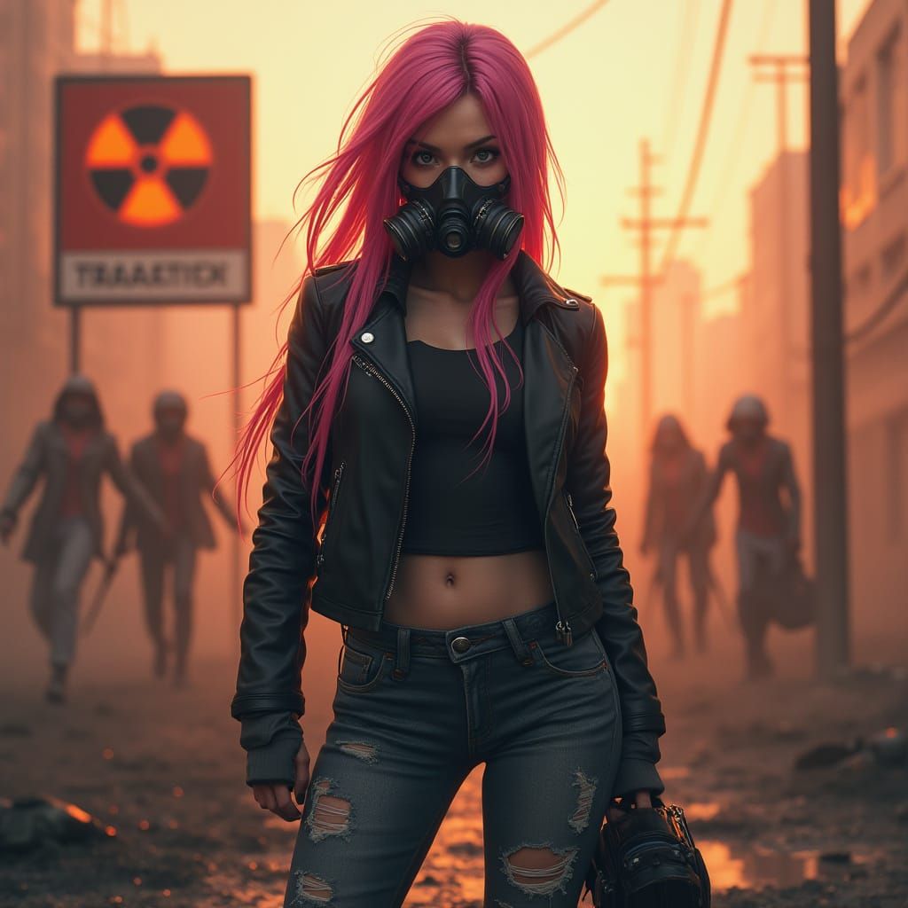 Radiation Survivor in a Desolate Post-Apocalyptic Wasteland ...