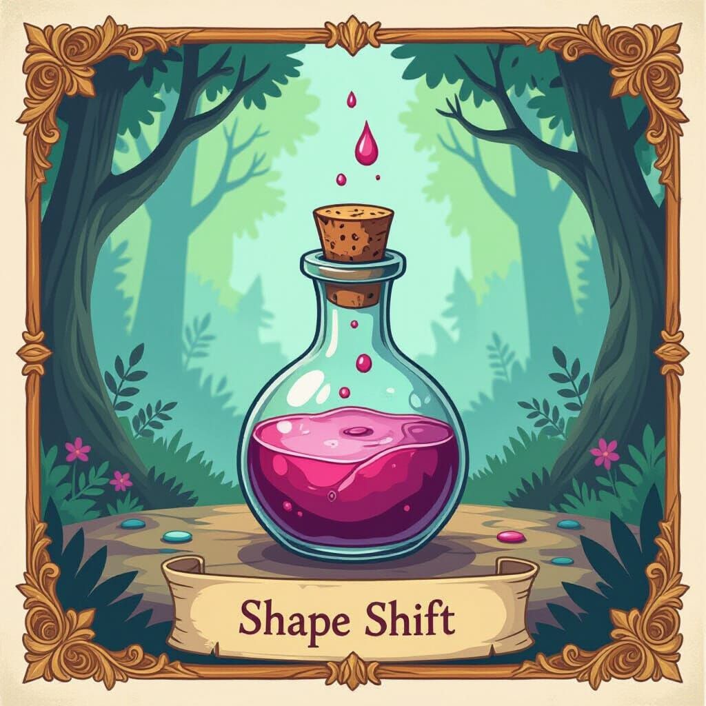 AI Generates Image of a Shape Shifting Potion