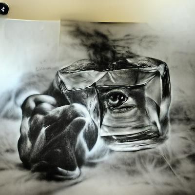 Minimalist Charcoal Drawing Concept Art