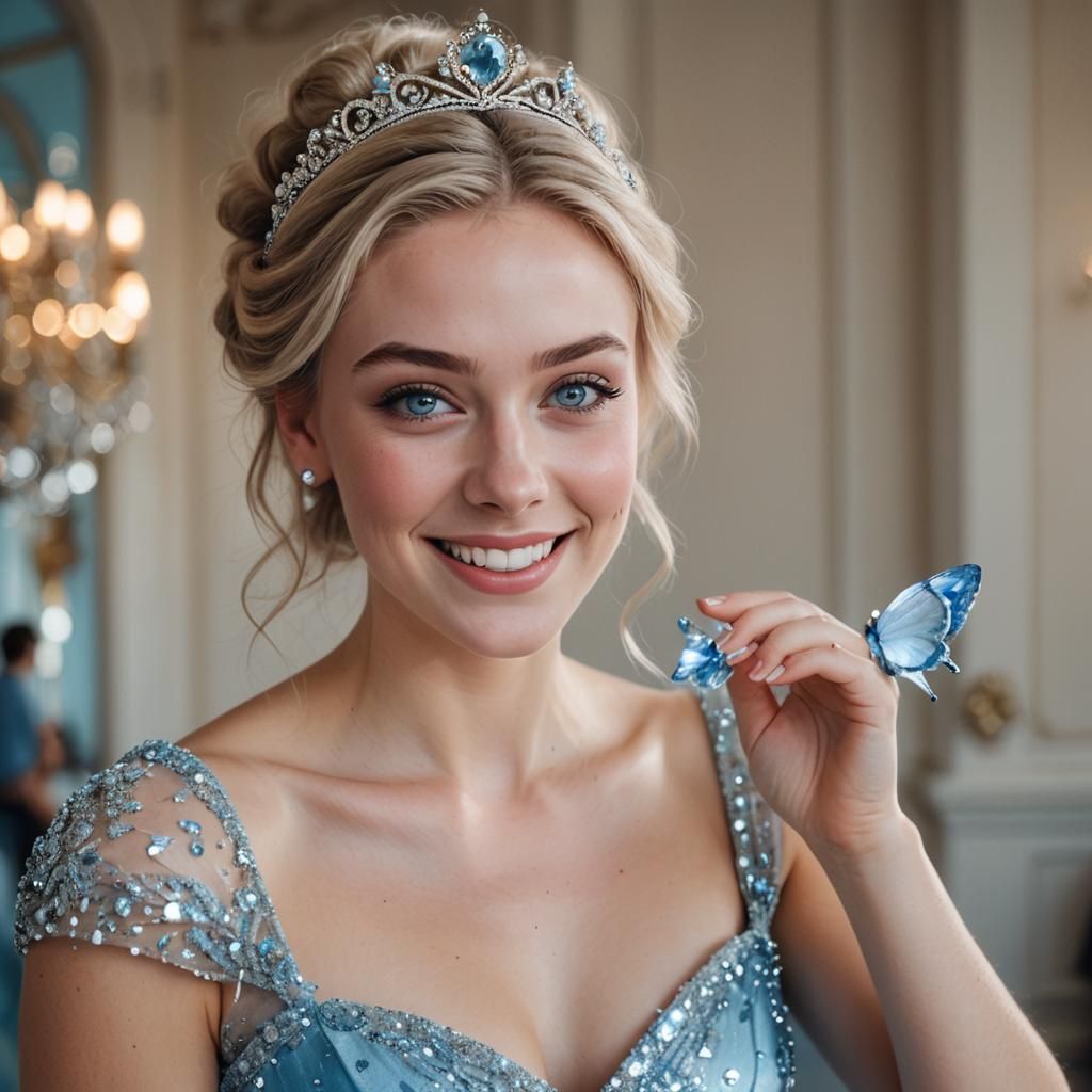 Cinderella Close-Up Portrait in a Ballroom