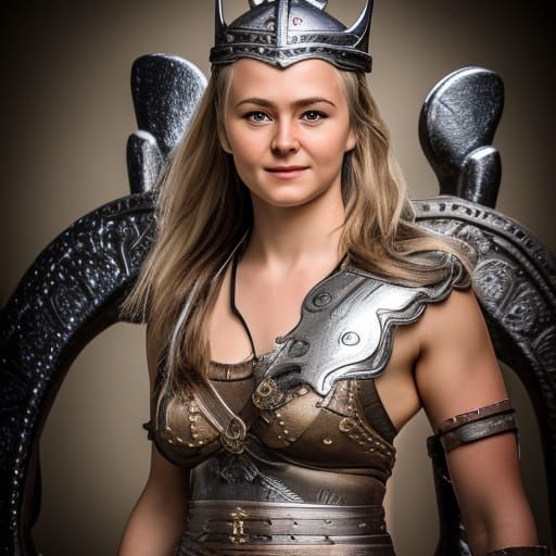 Viking Valkyrie Goddess in 3D Cinematic Art