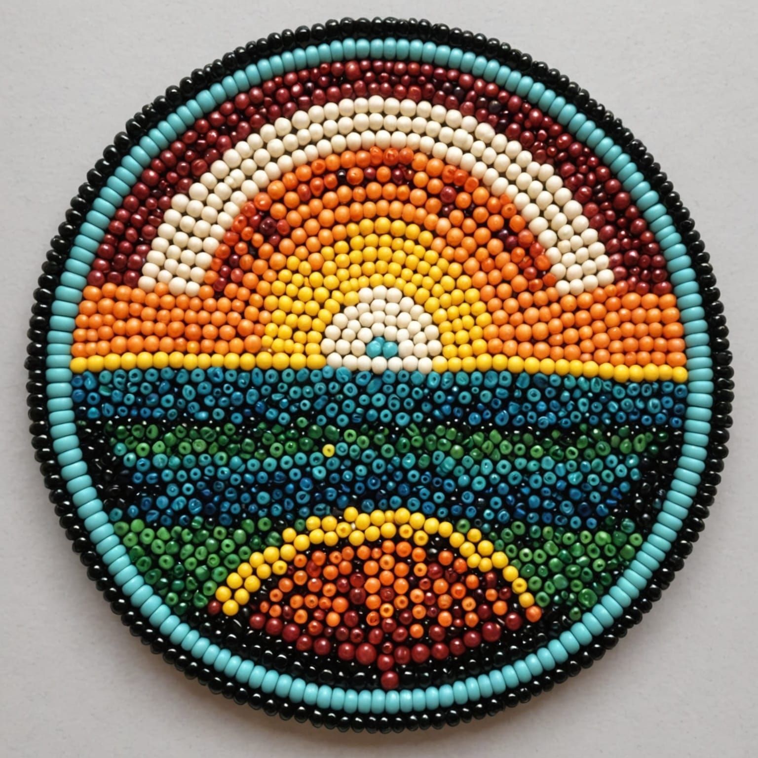 Craft Bead Sunset: A Colorful Mosaic