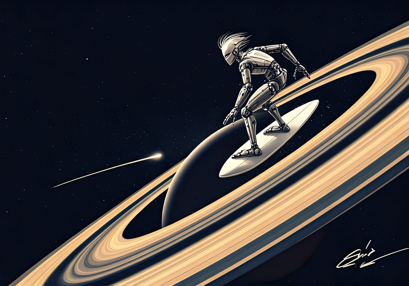 Cyborg surfer