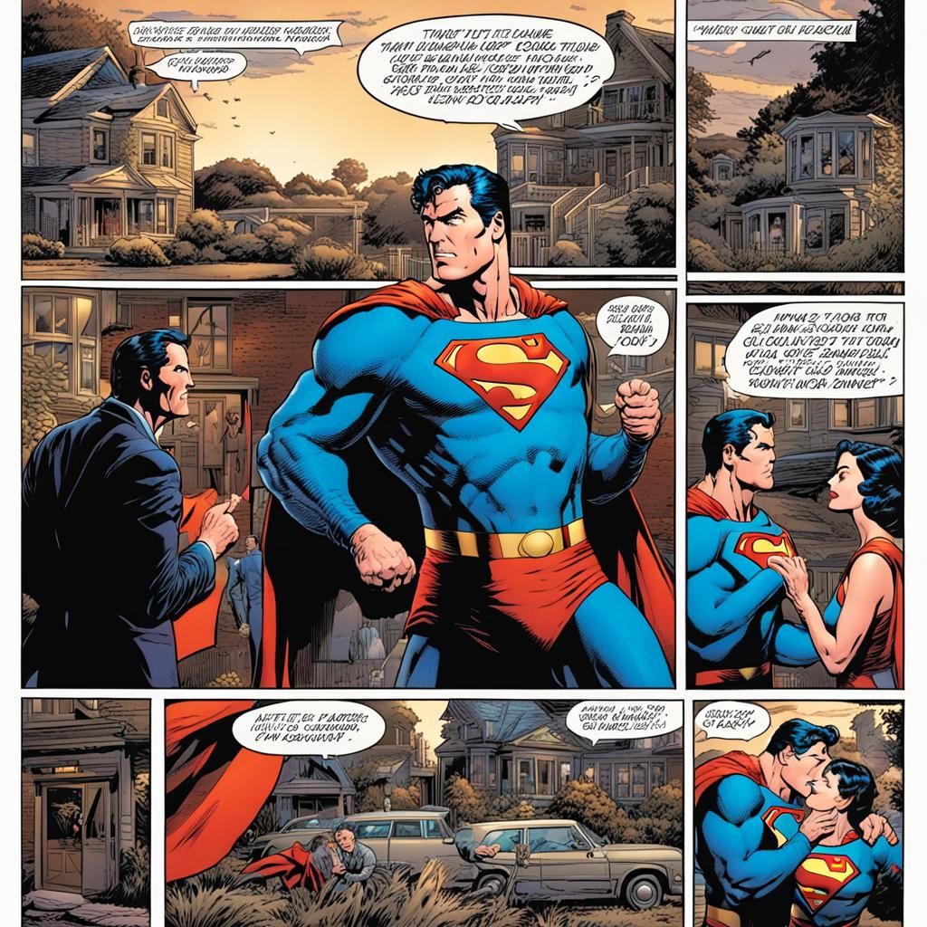Superman Asks About Dinner: Comic Book Art