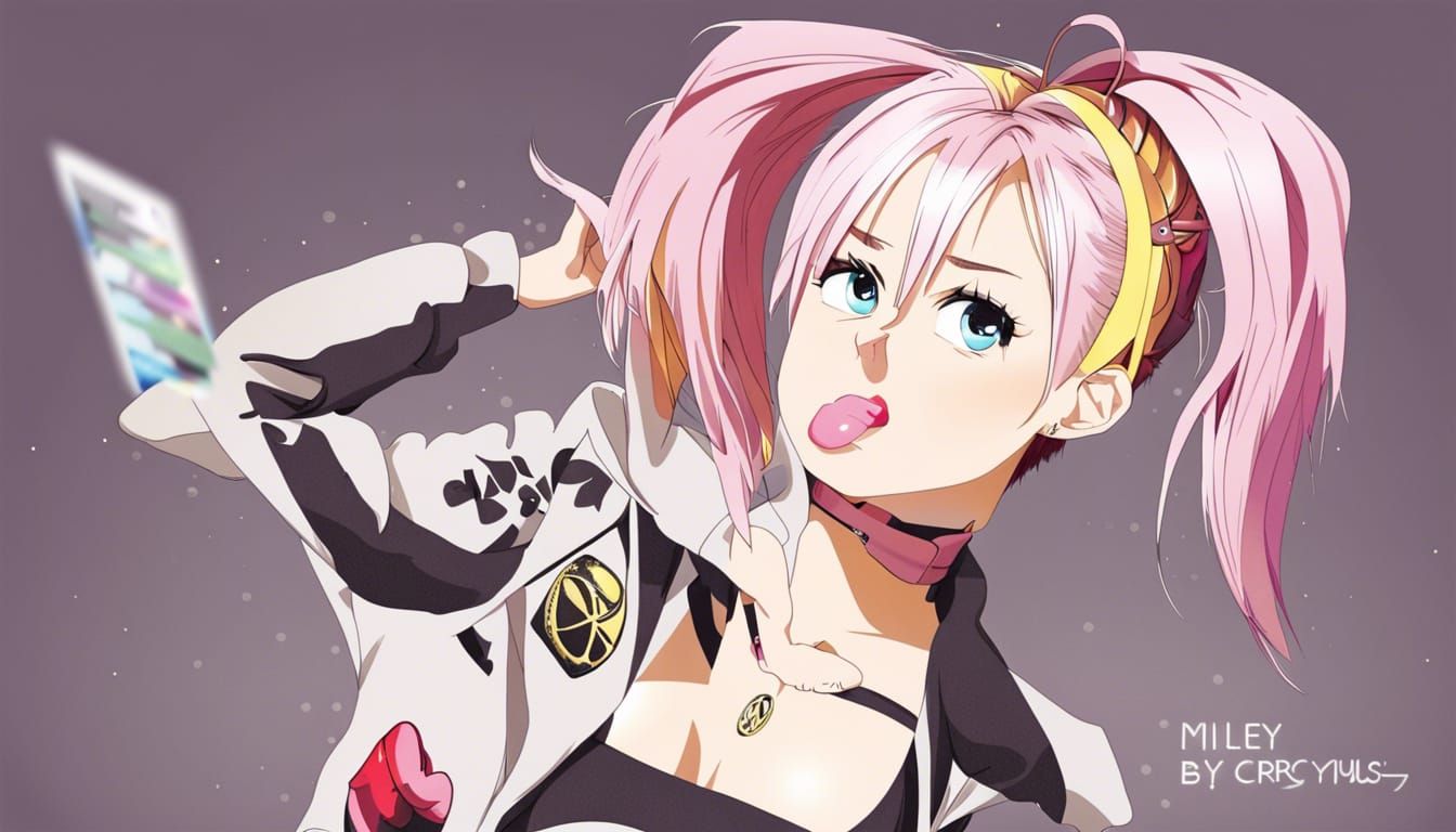 Miley Cyrus as Anime Key Visual