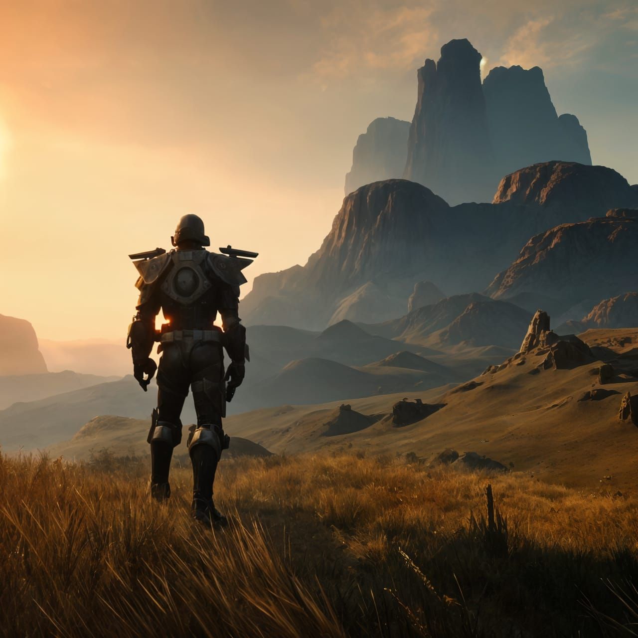 Fallout 4 X-01 Armor in Apocalyptic Landscape