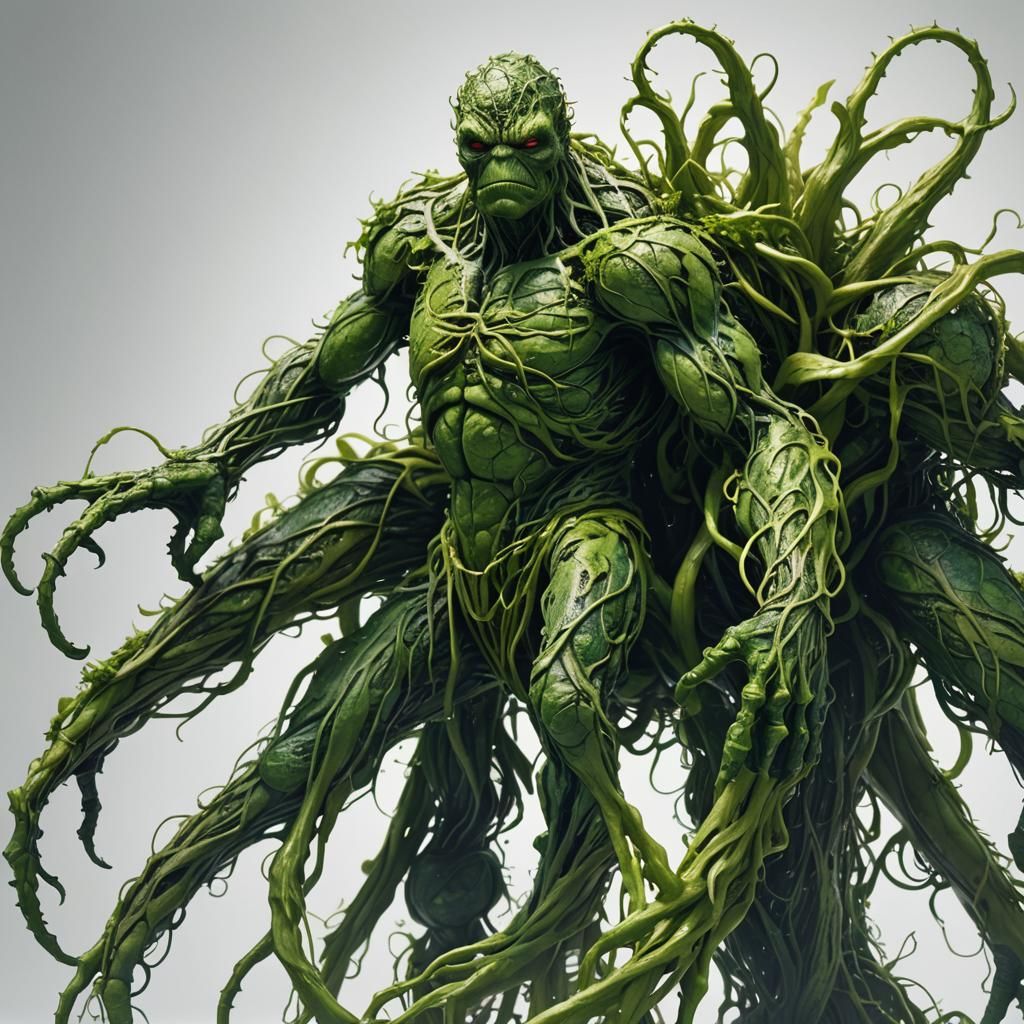 Swamp Thing in Vibrant CGI Portrait