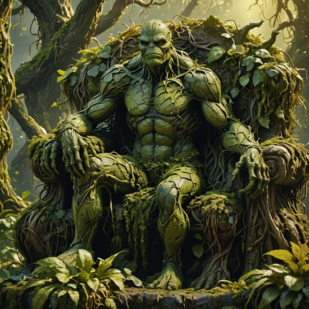 Swamp Thing in Vibrant CGI Pixar Style