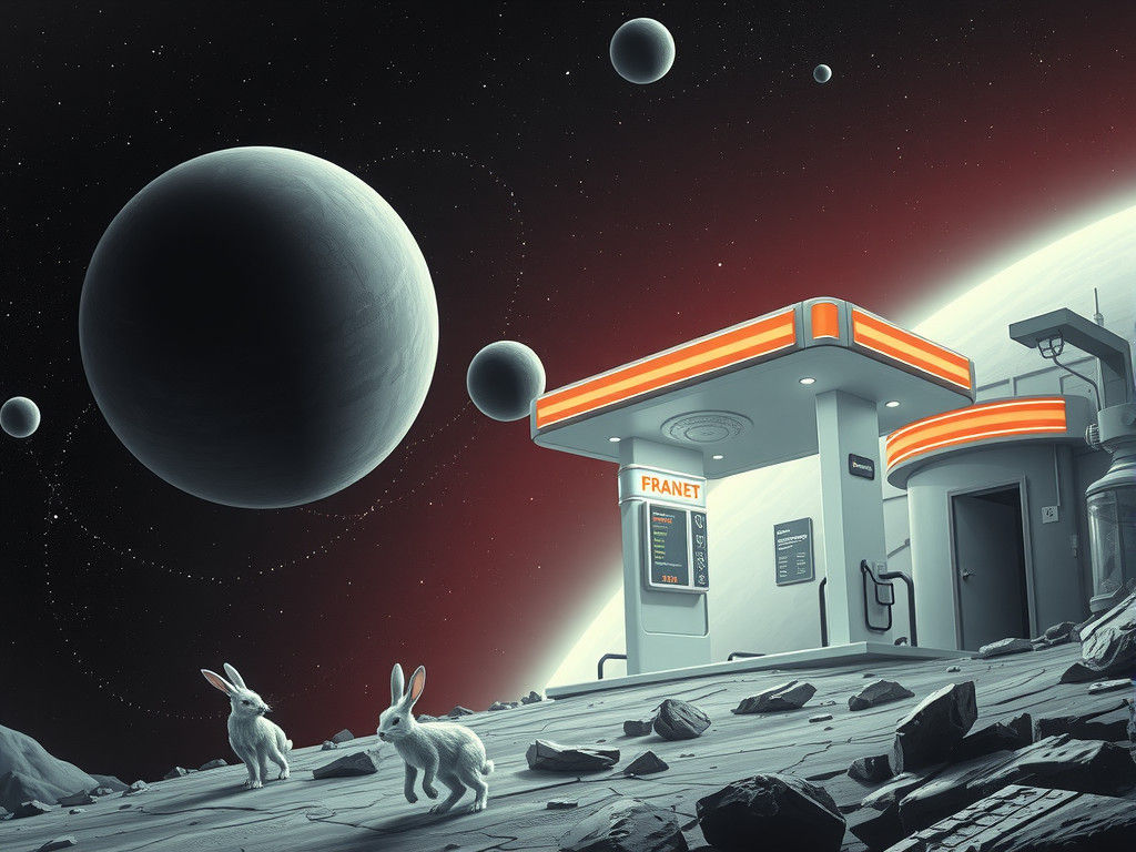 Alien Rabbit Gas Station at Spaceport