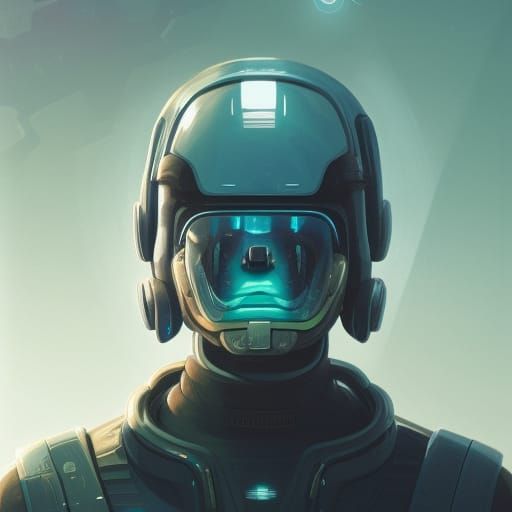 Detailed Cyberpunk Space Captain Portrait in 8K